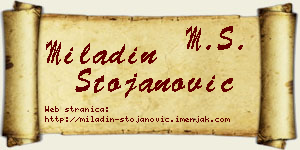 Miladin Stojanović vizit kartica